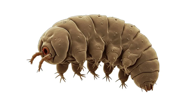 Tardígrado (oso de agua) visto al microscopio