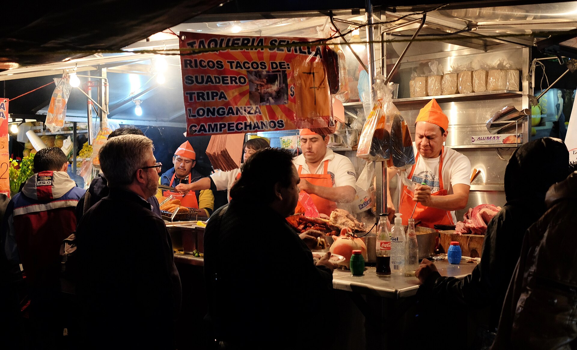 A brisk trade at Taqueria Sevilla