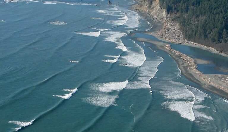 Olas del océano desde el aire