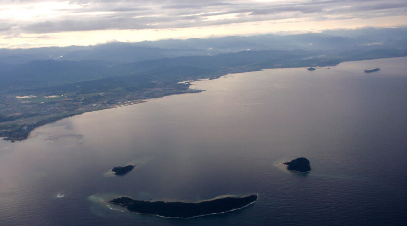 Gran ola oceánica desde el aire