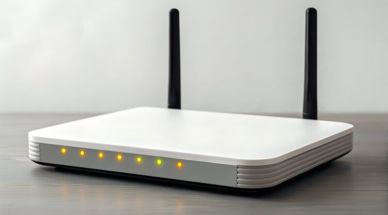Router inalámbrico con señal wifi