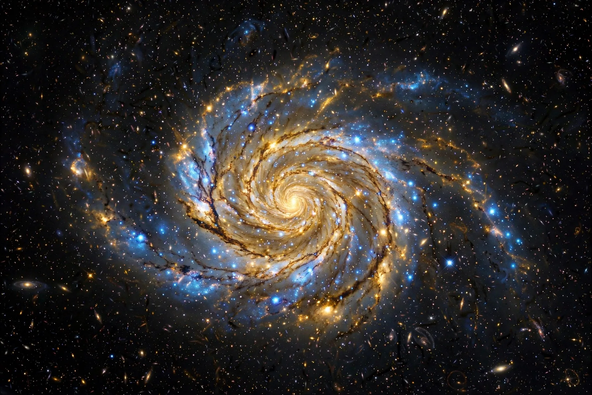 Galaxia espiral brillante en el espacio profundo